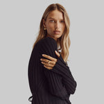 Isabella - Flowy rib v-hals maxi kjole
