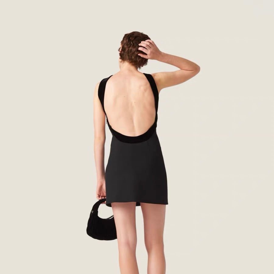 Leonie - Cropped satinjakke med knude foran