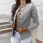 MODA vintage knapper, rød farve dame blazer