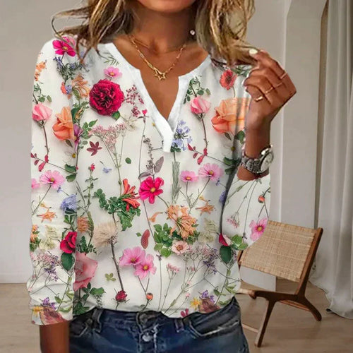 Janly - Afslappet Bluse med Blomsterprint