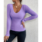 MODA khaki foret rund hals fleece dame langærmet t shirt