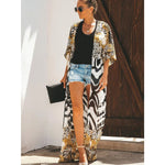 MODA Kimono med sort leopardprint og bælte