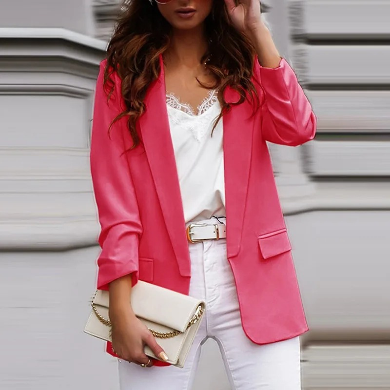 MODA Løs sort dame blazer