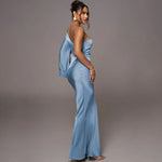 Cassandra - One Shoulder Asymmetrisk Satin Aftenkjole