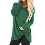 MODA brun åndbar komfortabel dame langærmet t shirt