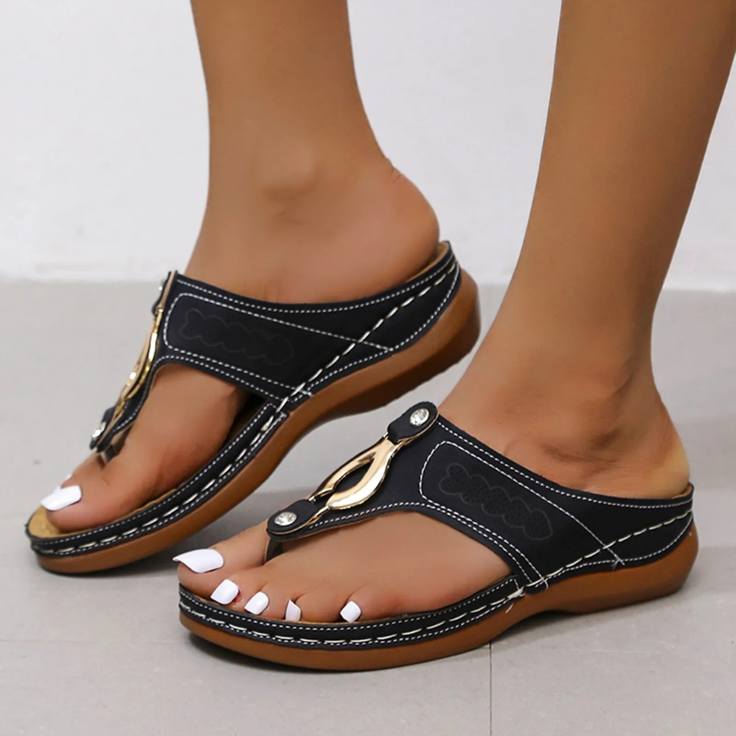 MODA Metal spænde dekoration dame sandaler