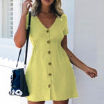 Nadine - Elegant sommerkjole med knapper