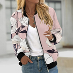MODA Basic blomstermalet slank forårsjakke