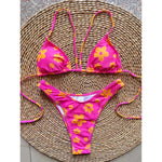 MODA Push up bh-pude halter string blomstret bikinier