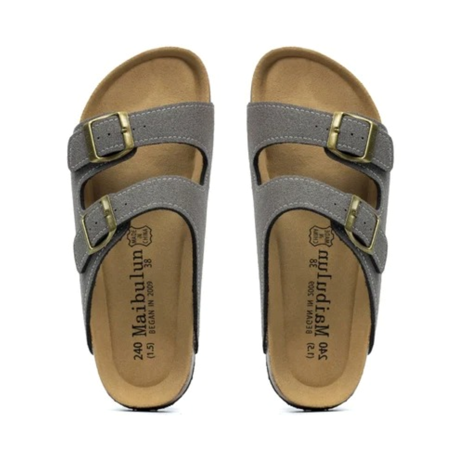 MODA Bløde kork dame sandaler med to spænder