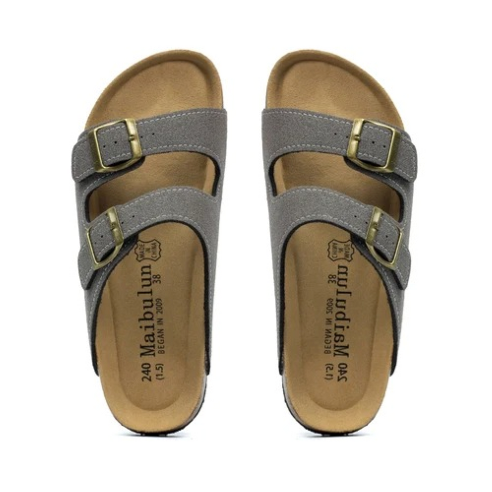 MODA Bløde kork dame sandaler med to spænder