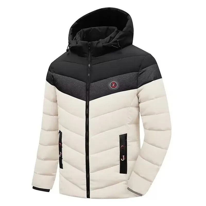 Behagelig parka med hætte til mænd