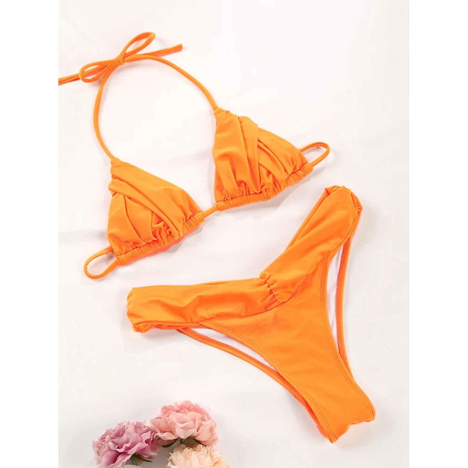 MODA Bikinier i to dele med blomsterprint og pushup-bh
