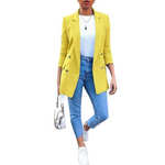 MODA Lange ærmer åben front dame blazer, kontor