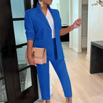 MODA Farve matchende kontor stil Blazersæt