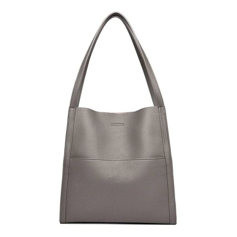 Jula - Ensfarvet crossbody-taske i ægte læder