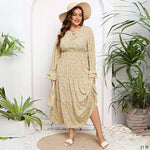 Sona - Flounce Sleeve Tie Sløjfe Ditsy Floral Dress