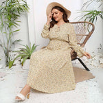 Sona - Flounce Sleeve Tie Sløjfe Ditsy Floral Dress