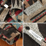 Retro aztekisk flannelskjortejakke til mænd