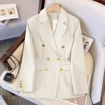 MODA Lange ærmer jakke, moderne sort dame blazer