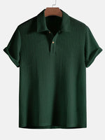 Strikket vaffel-poloshirt - Chen