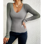MODA khaki foret rund hals fleece dame langærmet t shirt