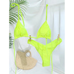 MODA Bikinier i to dele med blomsterprint og pushup-bh