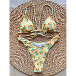 MODA Push up bh-pude halter string blomstret bikinier