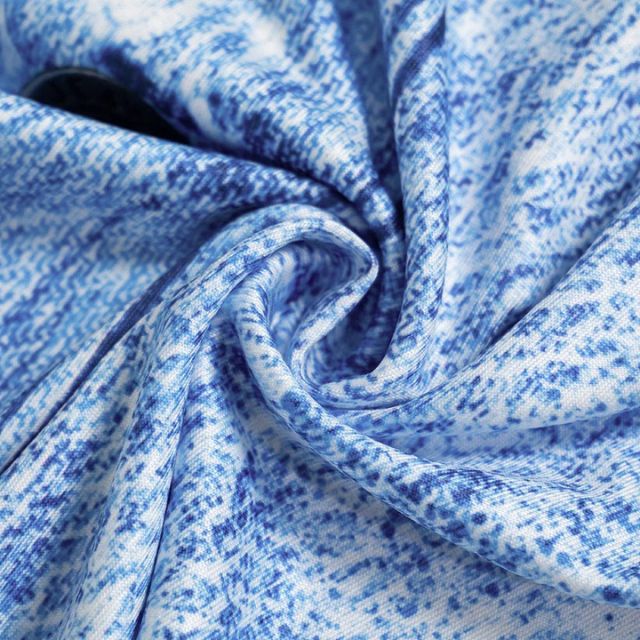 Elena - denim maxikjole med høj krave