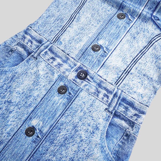 Elena - denim maxikjole med høj krave