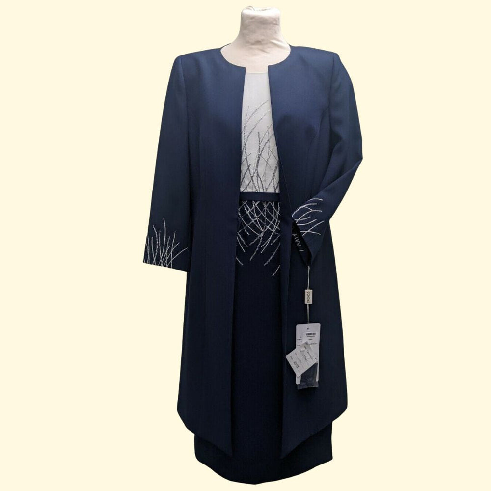 Isabella - Chic Geometrisk Kontrastpanel Kjole