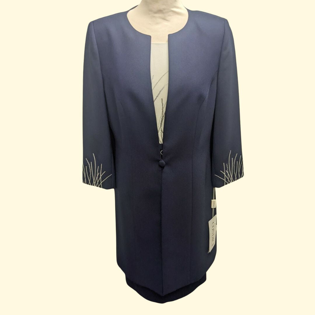 Isabella - Chic Geometrisk Kontrastpanel Kjole