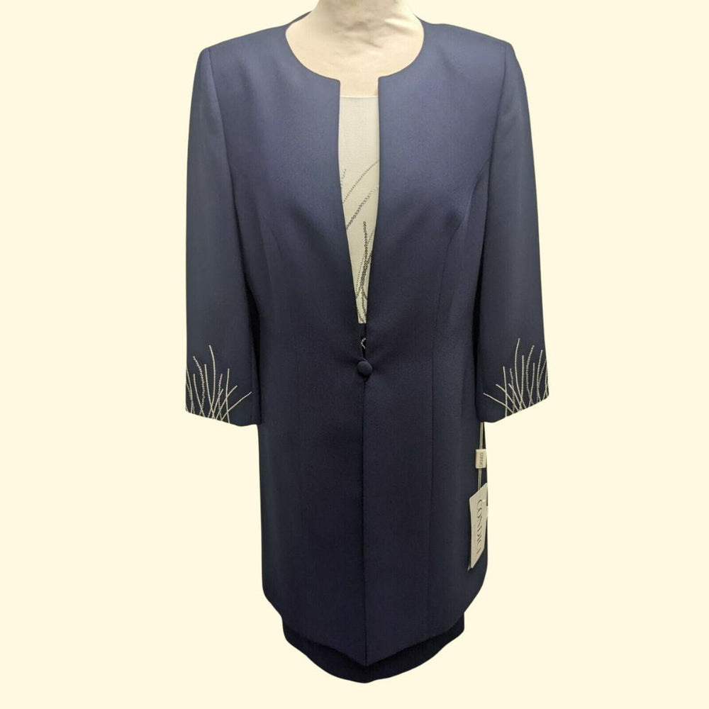 Isabella - Chic Geometrisk Kontrastpanel Kjole