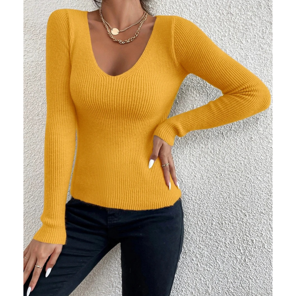 MODA khaki foret rund hals fleece dame langærmet t shirt