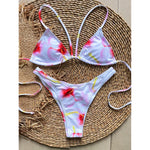 MODA Push up bh-pude halter string blomstret bikinier