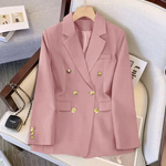MODA Lange ærmer jakke, moderne sort dame blazer
