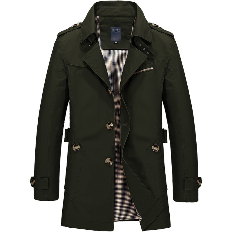 Trench Coat i bomuld til mænd