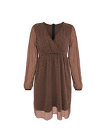 Imelda elegante V-hals glimmerkjole