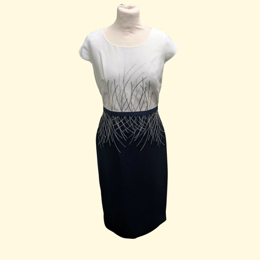 Isabella - Chic Geometrisk Kontrastpanel Kjole