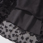 Clarissa - Chic midi-nederdel med blomstret blondedesign