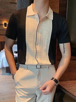 Poloshirt til mænd Fashion Strikket Stribet - Mathias