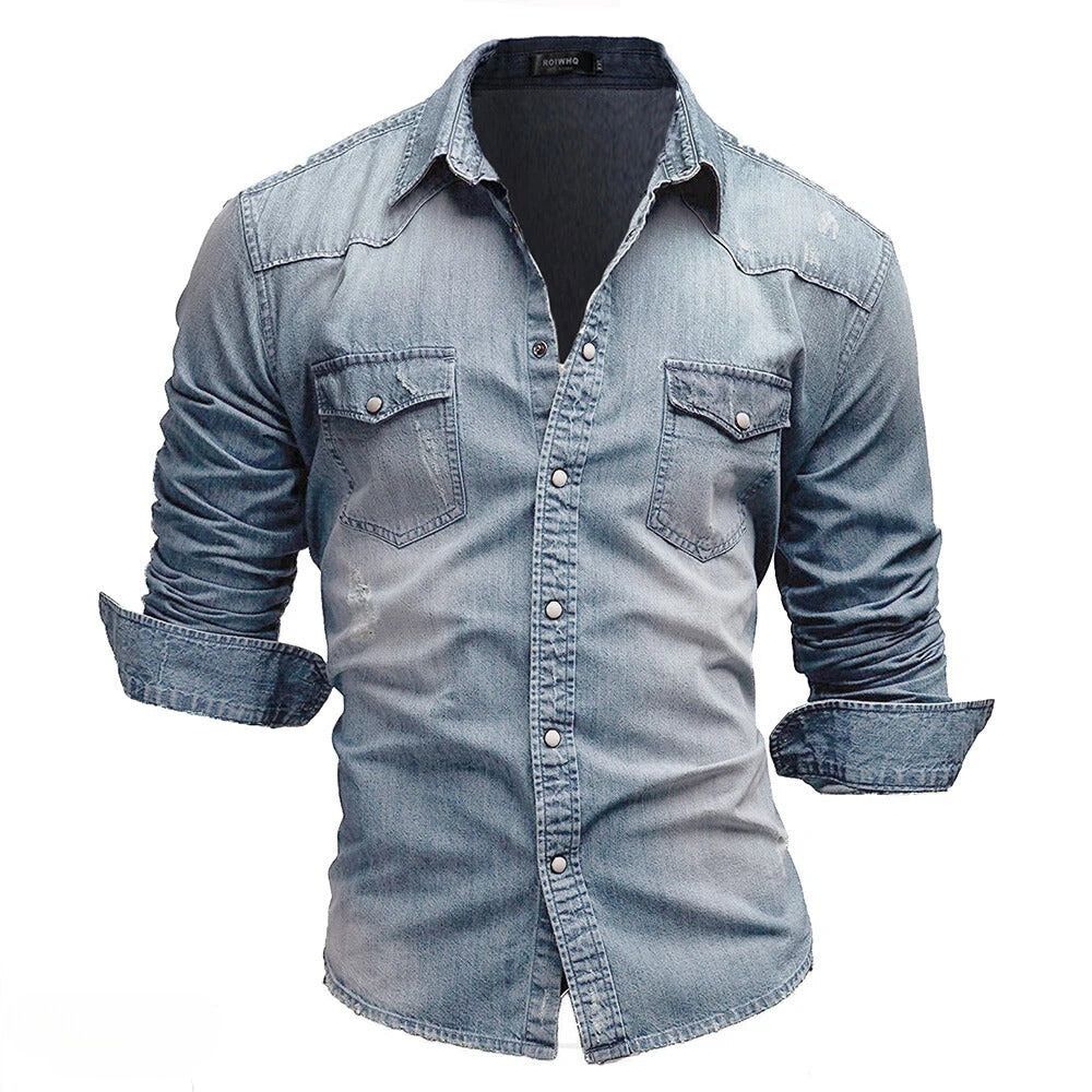 Retro skjorte i denim - Artur