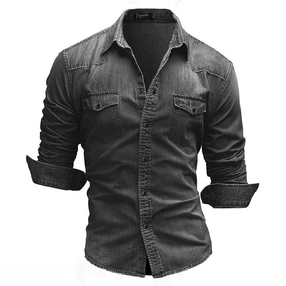 Retro skjorte i denim - Artur
