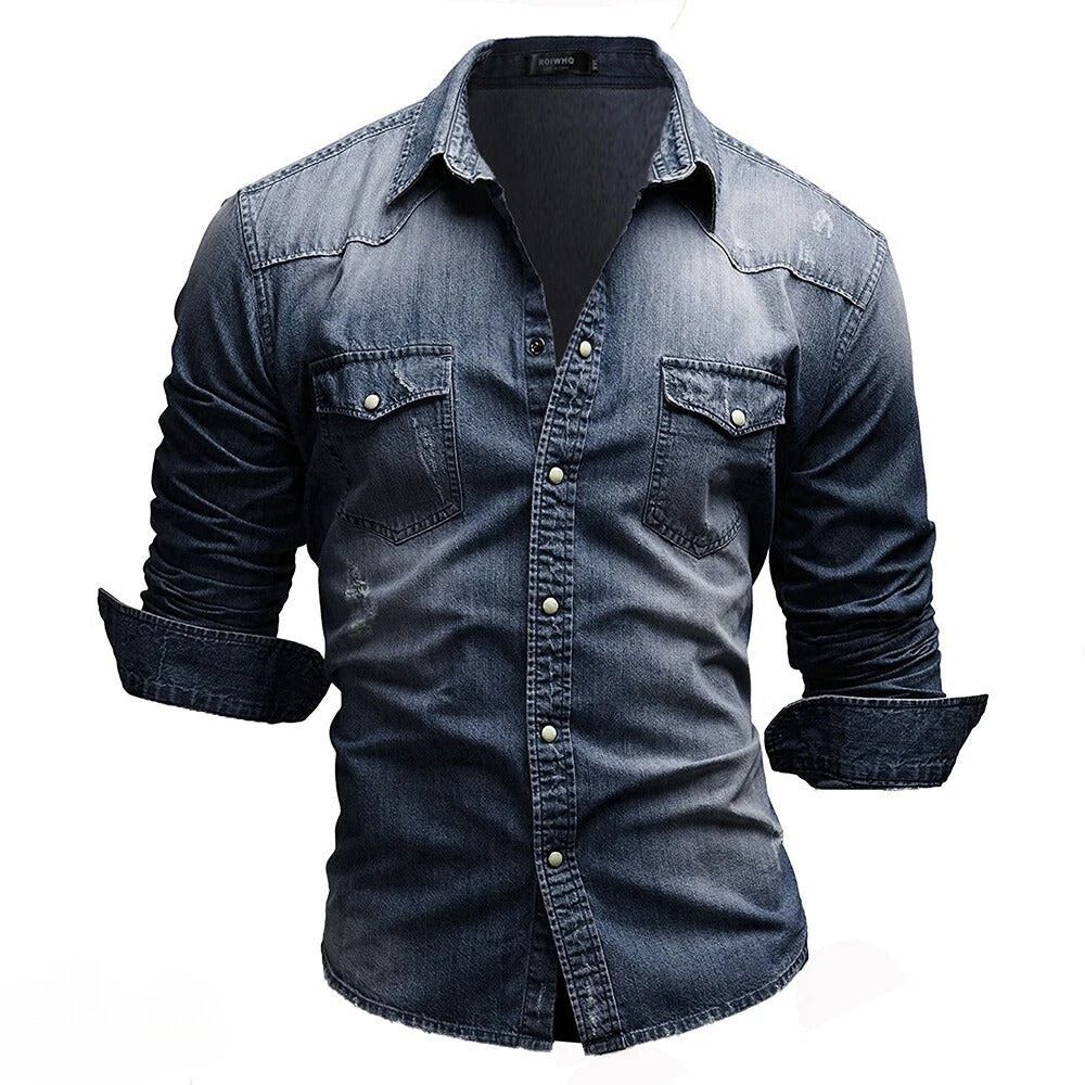 Retro skjorte i denim - Artur