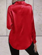 Langærmet Losse Silk Top