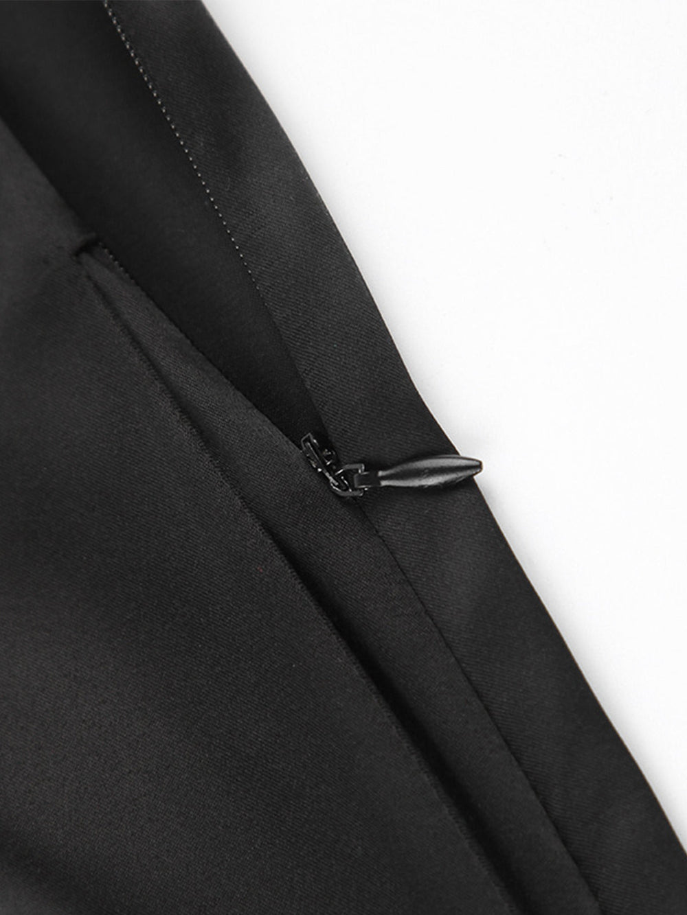 Wide-Leg Bukser | Sort | Polyesterblanding | Elegant & Tidløs