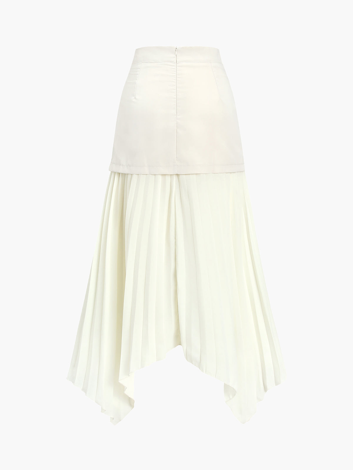 Plisseret Midi Nederdel med Knapper | Polyesterblanding | Elegant & Moderne
