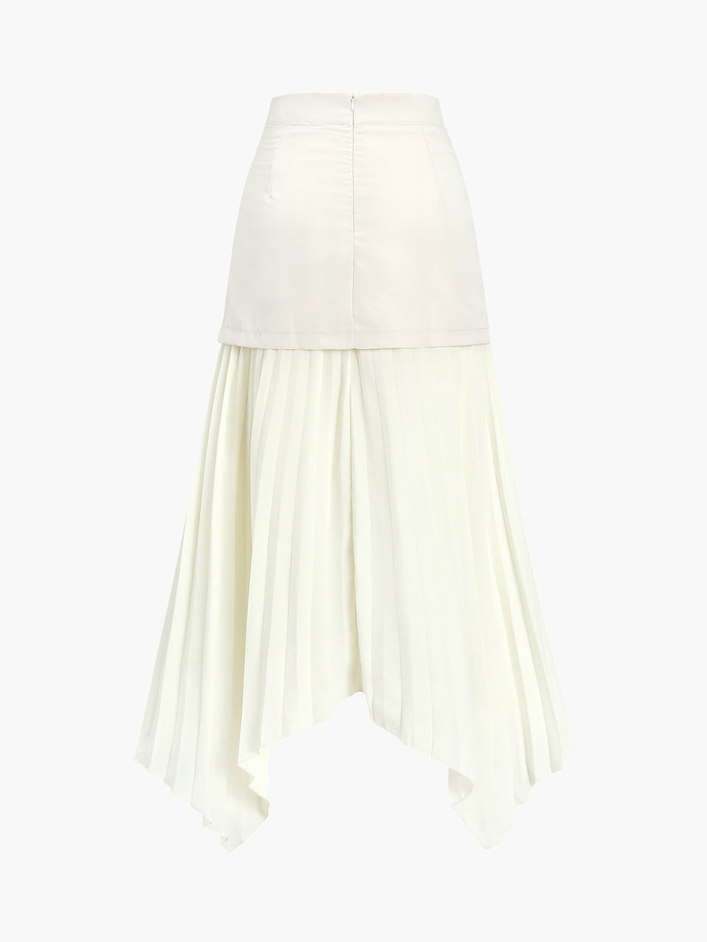 Plisseret Midi Nederdel med Knapper | Polyesterblanding | Elegant & Moderne