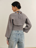 Halterneck Top med Lange Ærmer | Strikket & Stilfuld | Moderne Detaljer