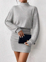 Ribstrikket Top med Høj Hals | Elastisk Materiale | Moderne & Elegant